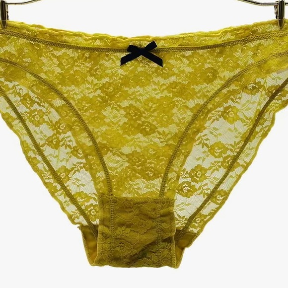 2️⃣1️⃣2️⃣ 6Pcs Floral Lace Bikini Panties, Breathable Sheer Bow Tie Panties - Picture 3 of 6
